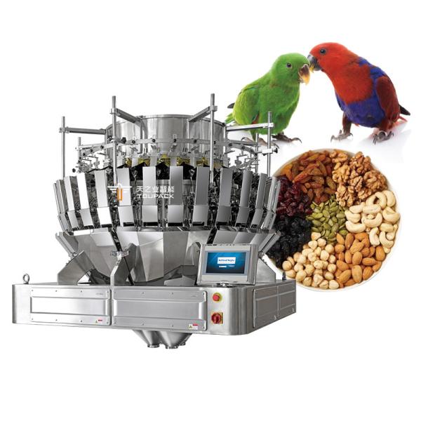 Machine d'emballage automatique de nourriture pour perroquets à 14 têtes 10g-1000G 220V