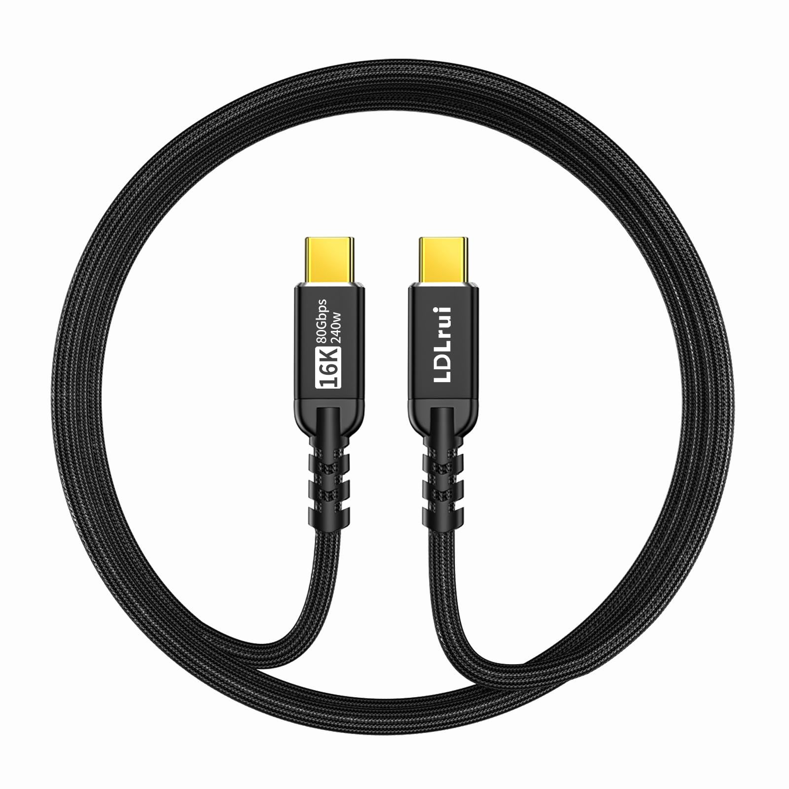 16K 8K Video USB4 Cables 240W EPR Type C To Type C Cable 80Gbps Thunderbolt 5 4 Compatible