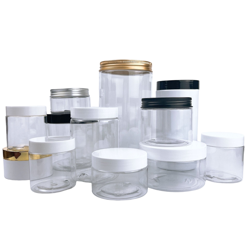 200ML 250ML Round Empty Plastic Cream Jar Cylinder PET Bottle With Screw