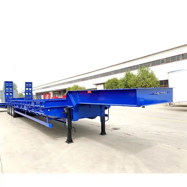 4 Axle Lowbed Semi Trailer Truck 120ton Super-Wide Gooseneck Trailer
