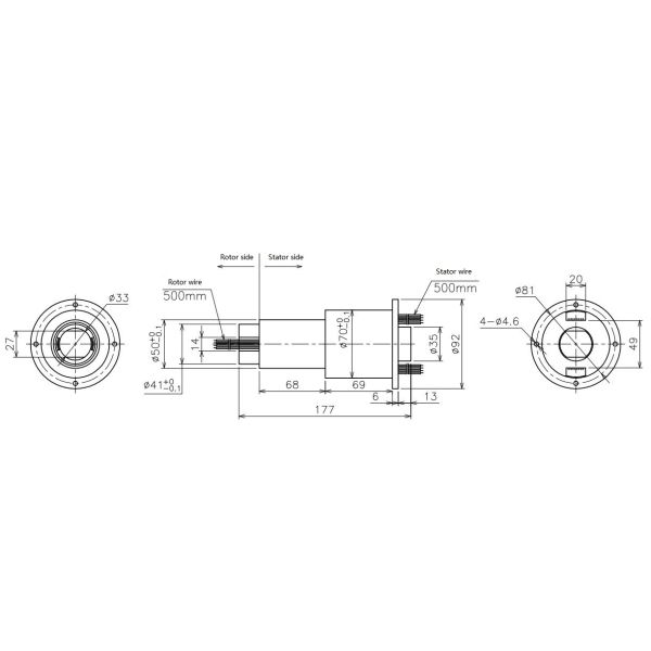 Кольцо выскальзывания капсулы медицинского оборудования 500Mm 240VDC 60 Rpm