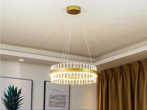 Corpo galvanizado luxuoso do hardware dos dispositivos elétricos de luzes do teto do diodo emissor de luz da sala de jantar de ROHS