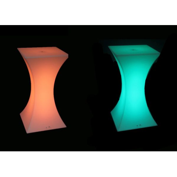 Super Bright Square Led Cocktail Table Ce Rohs Listed  With Remote Control