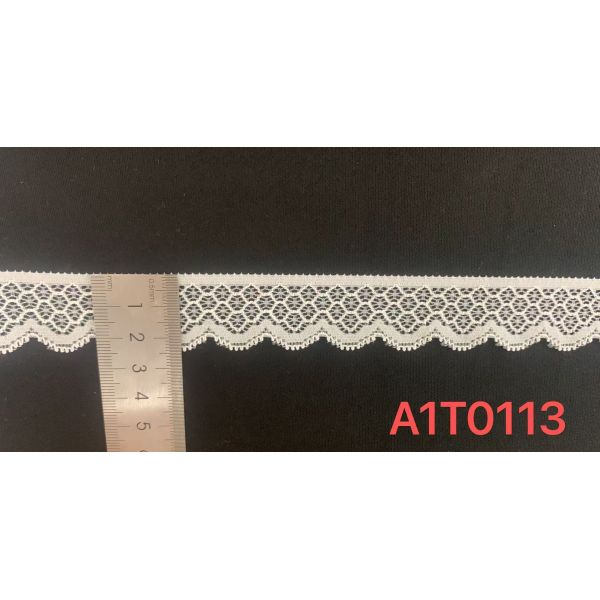 Stretch Lace Trim with Nylon Spandex Material, 2.5cm Width, and Floral Pattern for Lingerie and Bridal Sewing