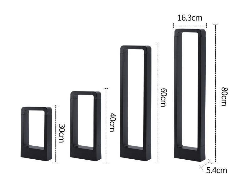 Waterproof IP65 LED Aluminum Outdoor Lawn Lamp with Archway for Villa Garden Landscape Lighting