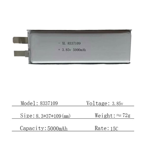 XL 8337109 High-rate 3.85v 5000mAh High-discharge Battery Cell for DJI Mavic 3 Pro3 & Hubsan Drone (500 Cycles)