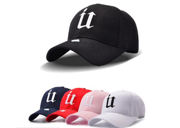 Embroidered Kids Cotton Baseball Cap 6 Panel Blue Good Air Permeability Fashion Style