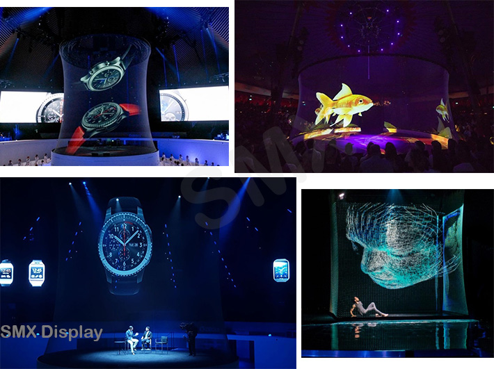 Экран огнеупорного полиамида экрана Hologram 3D прозрачный голографический для шоу в прямом эфире