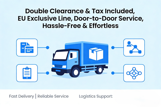 Delivered Duty Paid DDP Door To Door Services Double Clearance Tax Included EU Exclusive Line