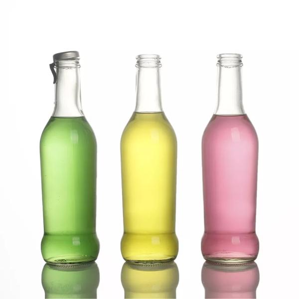 250 ml 330 ml 355 ml frasco de suco de vidro para refrigerante de frutas e cosméticos