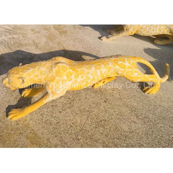 Sculpture en léopard de fibre de verre adaptée aux besoins du client par statues