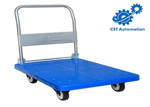 Heavy Duty Folding Platform Trolley 300kg Blue Color Large Loading Capacity