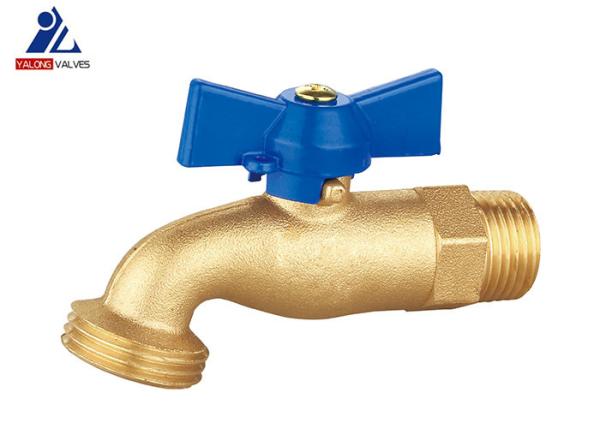 Aluminum Handle HPB57 Brass Bibcock Valve Ball Wear Resistance