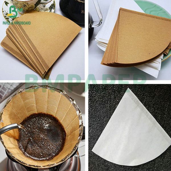 50gsm Natural Brown And White Coffee Filter Paper 500mm - 1500mm Wide