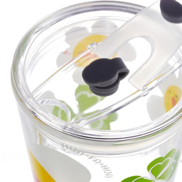Custom Logo Color Pattern Etched Glassware With Straw For Corporate Branding