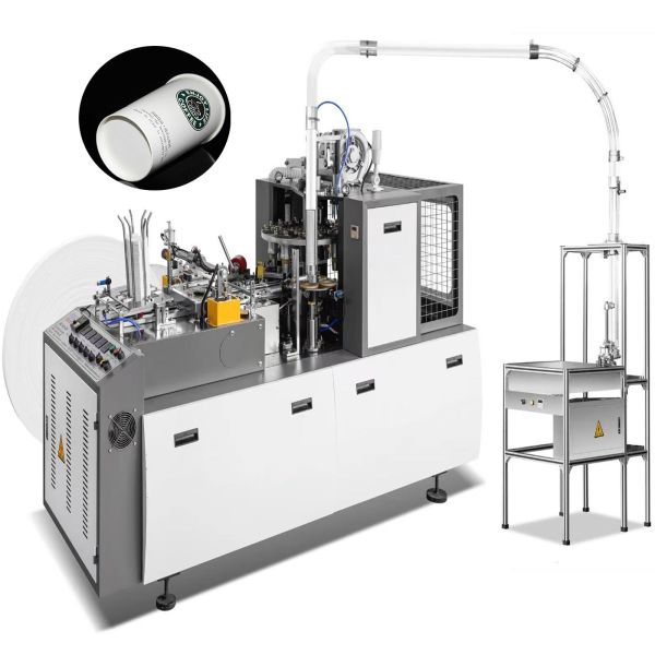 GERMANY QUALITY AUTOMATIC PAPER CUP FORMING MACHINE WITH AUTO COLLECTION WITH ULTRASONIC