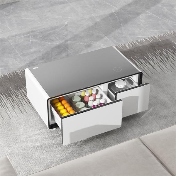 Living Furniture Modern Coffee Table with Cooling Drawer and 27L Freezer Capacity
