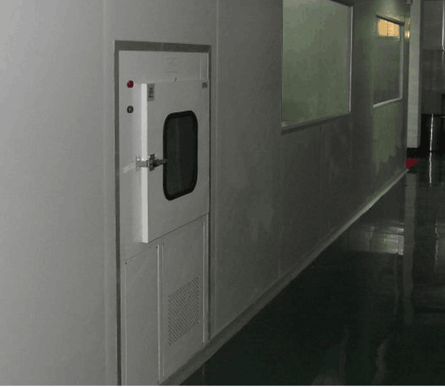 Electronic Interlock Air Shower Pass Box Powder Coated Steel Material