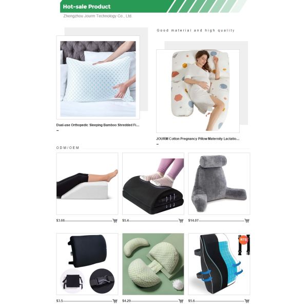 100% Polyester Square Memory Foam Pillow with Customized Size and Woven Bamboo Cover