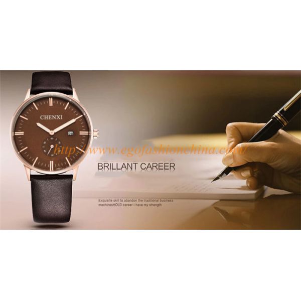 060 Leather Band Watch Fashion Jewelry Wholesale Cheap Watches Retailing Rose Gold Watch