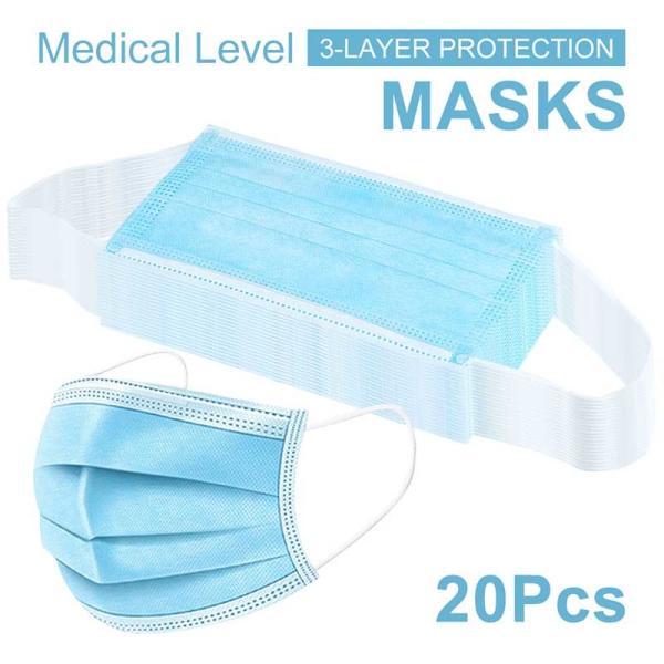 3 Layers Antibacterial Face Maskmen Women Anti Virus Dust Mouth Nose Cover