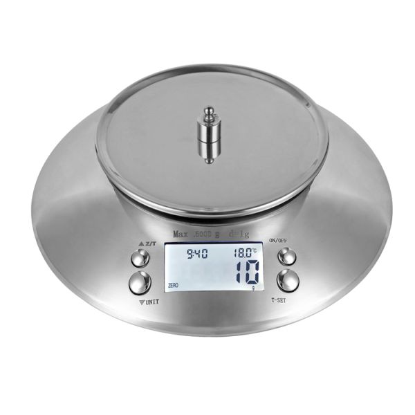 Potencia de la batería 2x1.5V Batería AAA 5kg Balanza de cocina digital electrónica de acero inoxidable para mediciones precisas y precisas