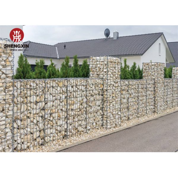 Outdoor Length 200m Gabion Wall Baskets Electro Galvanized Wire