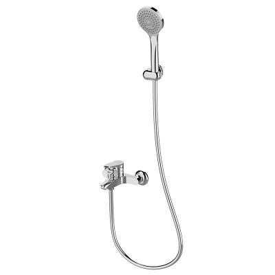 Acessórios sanitários dos mercadorias do torneira de bronze de Hung Chrome Bathroom Rain Shower da parede do chuveiro da mão