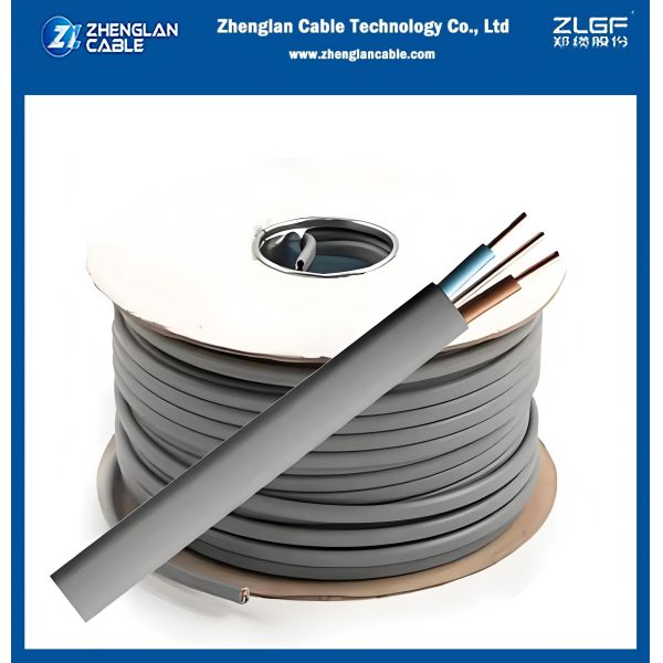 300/500v Twin Electrical Cables with Earth Wire Flat Electrical Wires CU/PVC/PVC with bare earth wire 2x2.5+1.5mm2