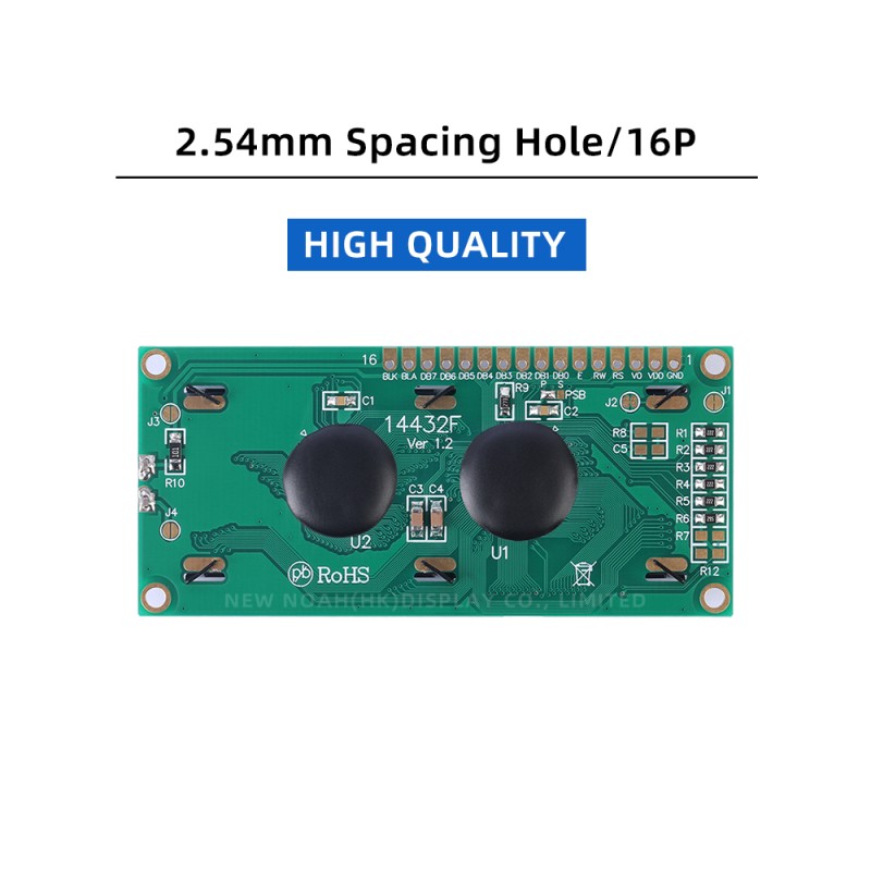 Blue Film 14432F 80X36X12.2MM Serial SPI/Parallel Graphics 5V LCD Module Display LCM ST7920/AIP31020