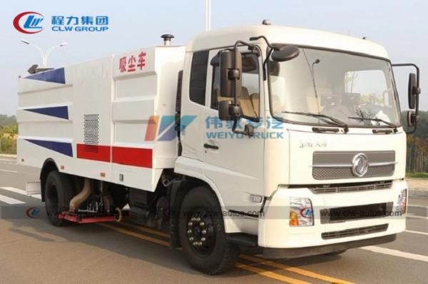 Caminhão do vácuo da vassoura de rua de Dongfeng 9cbm com o pneu 10.00R20