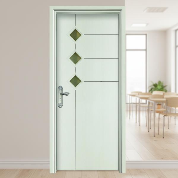 Soundproof Moisture Resistant WPC Glass Door - Easy to Install Composite Hollow Door for Modern Interiors