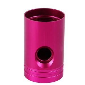 Розовый анодированный CNC подвергал 6061 алюминиевую повернутую часть механической обработке