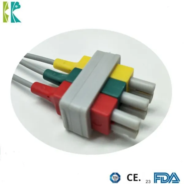 M1601A M1611A Compatible 3-Lead ECG Trunk Cable and Patient Monitor Leads Medical Consumables
