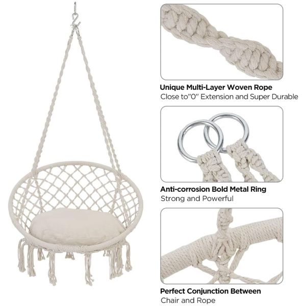 Гамако Усадьба Садовый сад Макрамовый Гаральный Висячий Стул Гамако для домашних животных