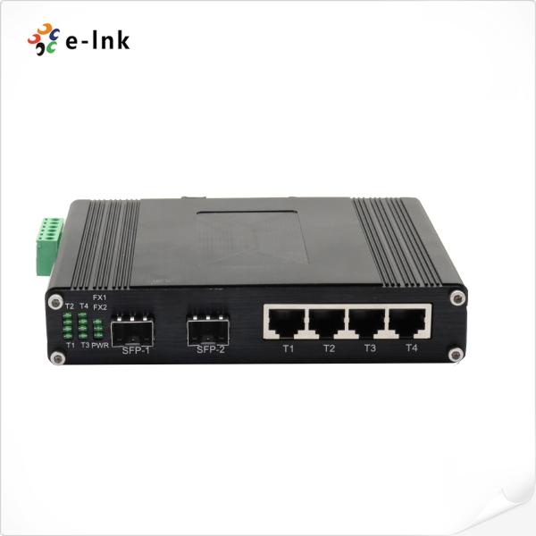 Commutateur Ethernet industriel à 4 ports 2 ports à fibre à température élevée robuste