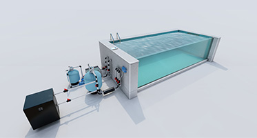 Балконный сад Апуол Бесконечный бассейн в прозрачном полиэстерном пластмассе