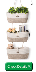 Home Decoration Basket For Plants Cotton Rope Woven Rattan Flower Pots Planter Cotton Rope Woven Rattan Flower Pots