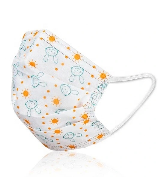 Kids  Medical Disposable Products / Multi Color 3 Ply Protective Face Mask