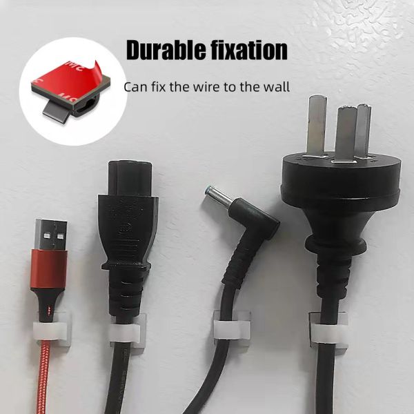 Durable Cord Clamp Holder Cable Clip Adhesive Square Convenient