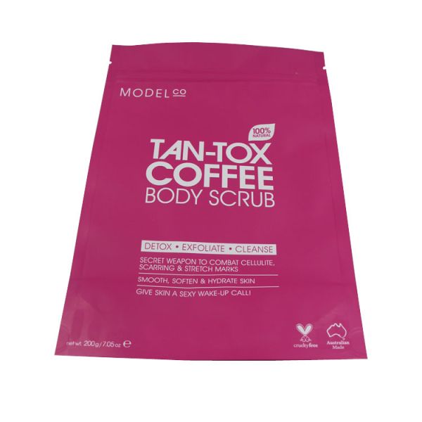 Custom printed scrub waterproof laminated multiple layer food packaging k plastic aluminum foil bag for coffee