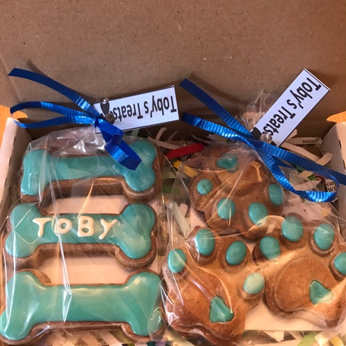 Personalised Christmas Dog Treat Box Subscription Chews Toys