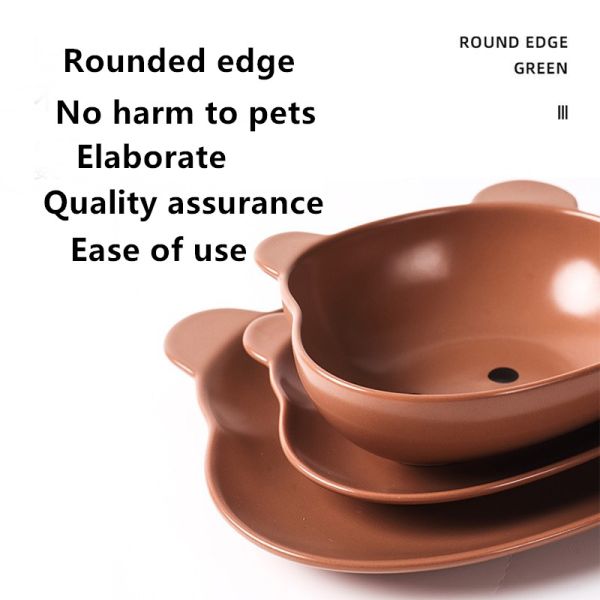 Шара медведя шара собаки шара кота шар кошачьей еды шара риса плиты кота керамического милый анти--переворачивая