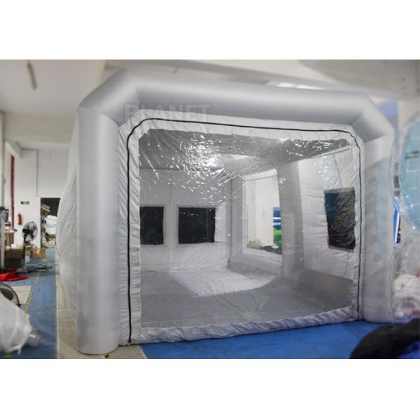 станция картины будочки брызг автомобиля 6x4x3m УЛЬТРАФИОЛЕТОВАЯ устойчивая серебряная раздувная для картины автомобиля