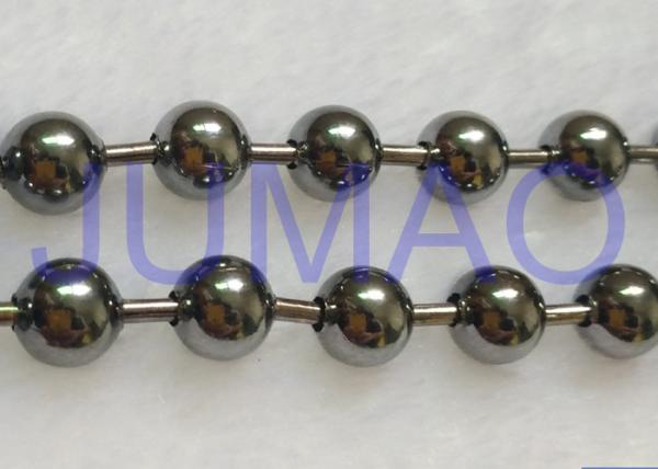Lead Free Metal Curtains Hanging Beads , Nickle Coated Metal Bead Chain Curtain