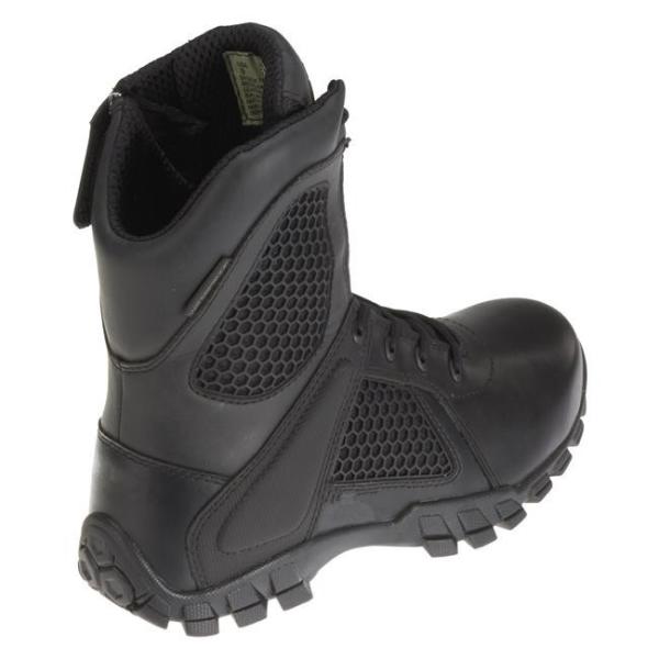 8 tático densidade dupla de couro de nylon de Oxford das anti botas laterais impermeáveis do fecho de correr de choque