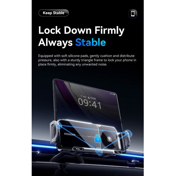 ESSAGER X01 15W Wireless Charging Car Phone Holder Mount Car Vents