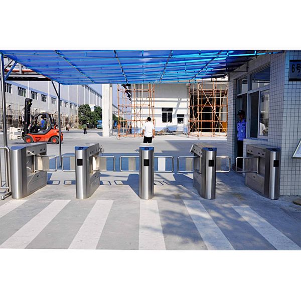 Arc Rounded Swing Turnstile Quiet Operation Office Building Turnstiles IP54