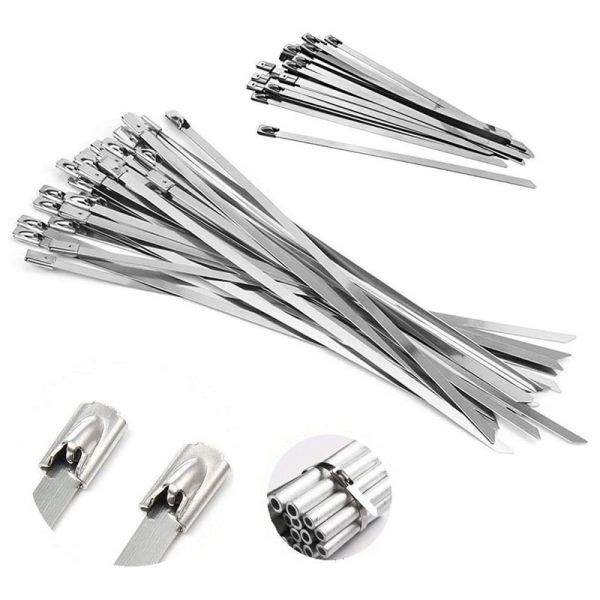 304 316 Stainless Steel Zip Ties PVC Coated Eco Friendly For Bunding Wires