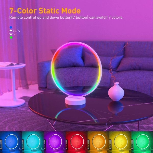 Custom 8W RGB Color Changing Dimmable LED Table Lamp with Remote Control